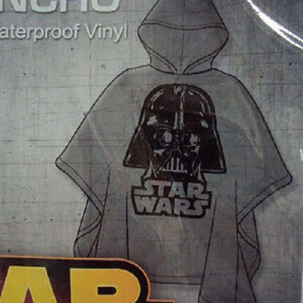 Disney Star Wars Darth Vader Clear youth 100% waterproof vinyl Poncho, One size